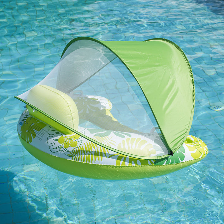 Unisex Inflatable Comfort Pool Lounger with Headrest Kalsten