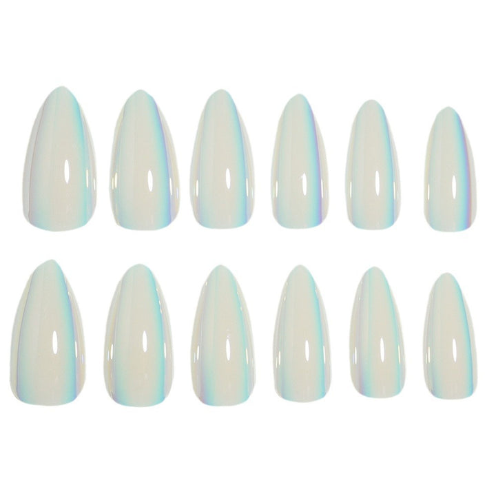 Iridescent Almond-Shaped Press-On Nails Kalsten