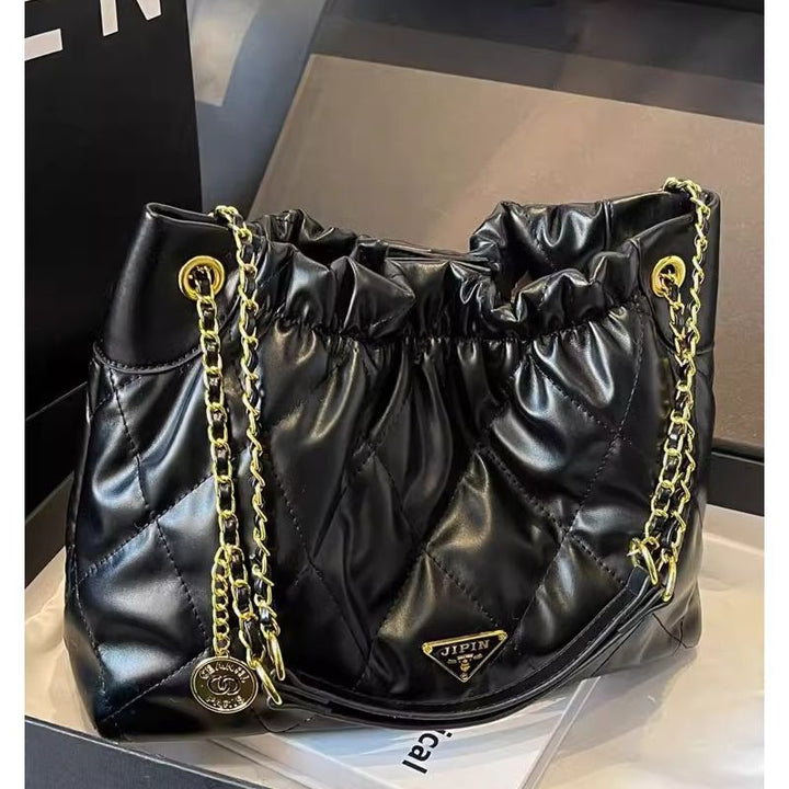 Quilted Chain-Handle Shoulder Bag Kalsten