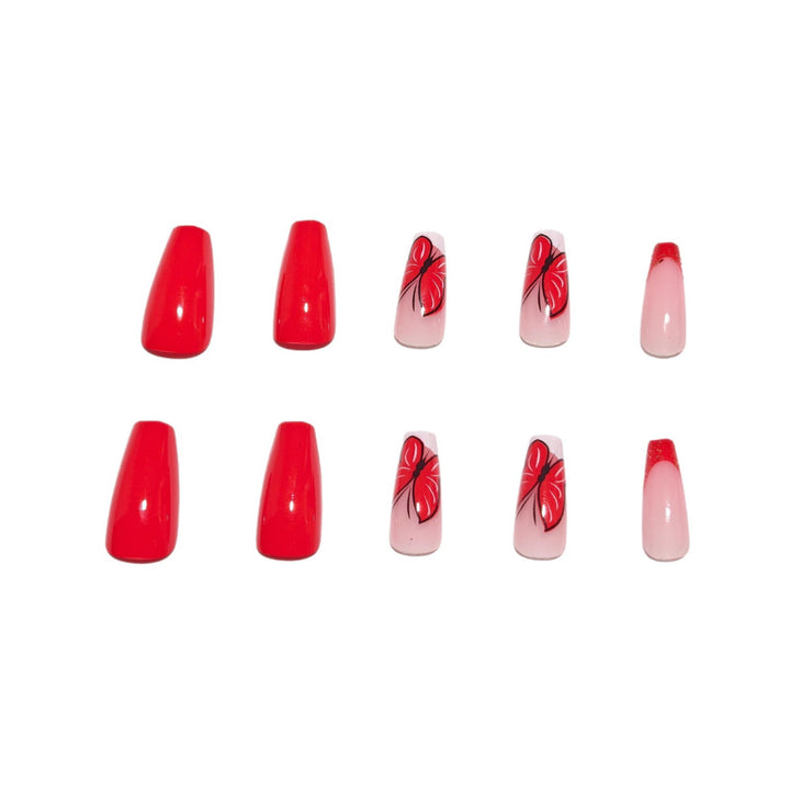 Artistic Butterfly Press-On Nail Art Kalsten