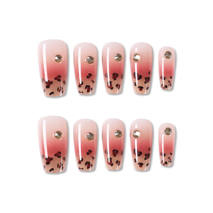 Artistic Ombre Leopard Print Press-On Nails Kalsten