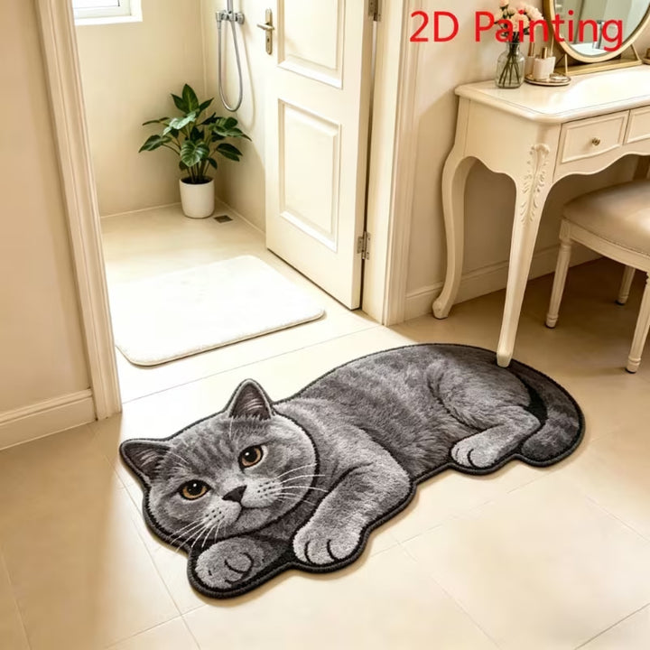 Cozy Cat-Shaped Bath Mat