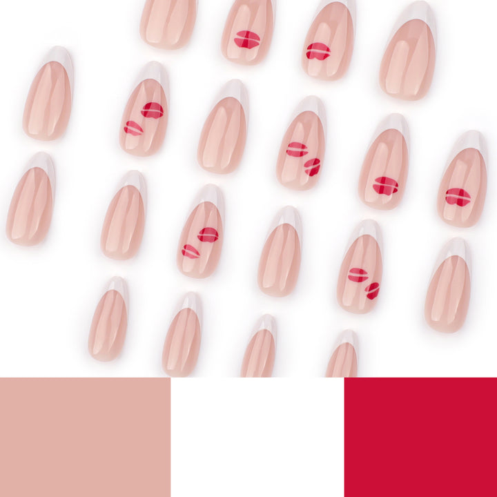 Artistic Nail Extensions with Glamorous Lip Design Kalsten