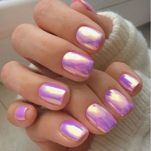 Elegant Iridescent Press-On Nail Tips Kalsten