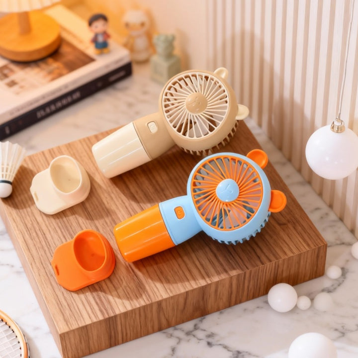 Women's portable USB hand fan with LED lighting and cute animal design Kalsten