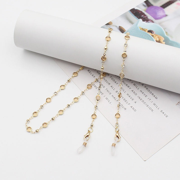 Elegant Crystal-Embellished Eyewear Chain Kalsten 1788159829