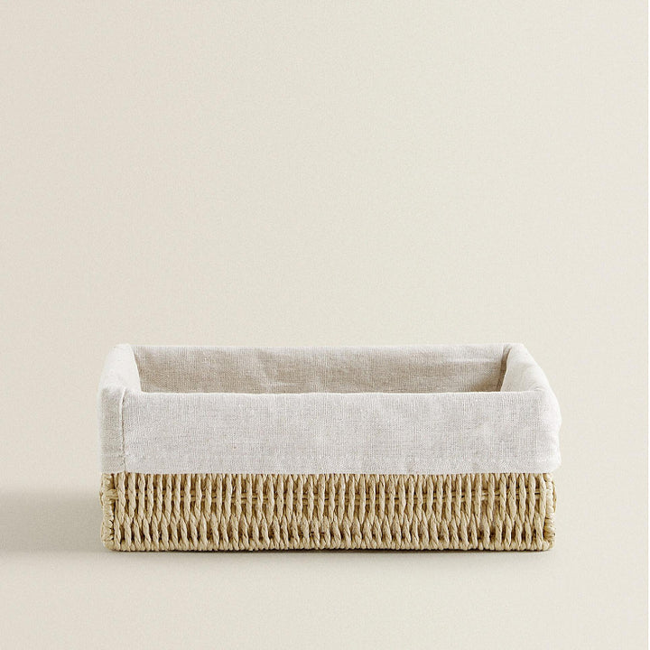 Natural storage basket with removable lining Kalsten