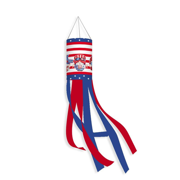 Unisex nan patriotic outdoor American flag windsock and streamer patio decor set Kalsten