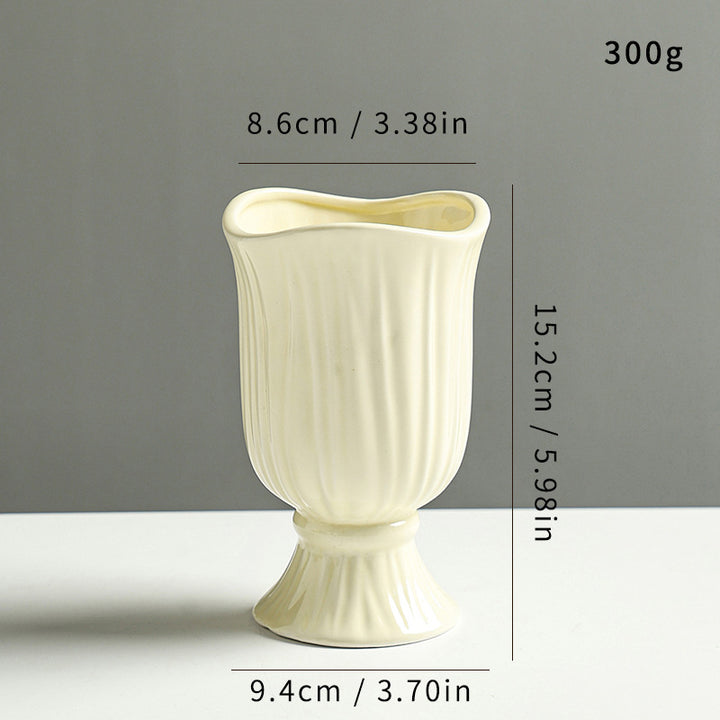 Elegant Woven Ceramic Flower Vase