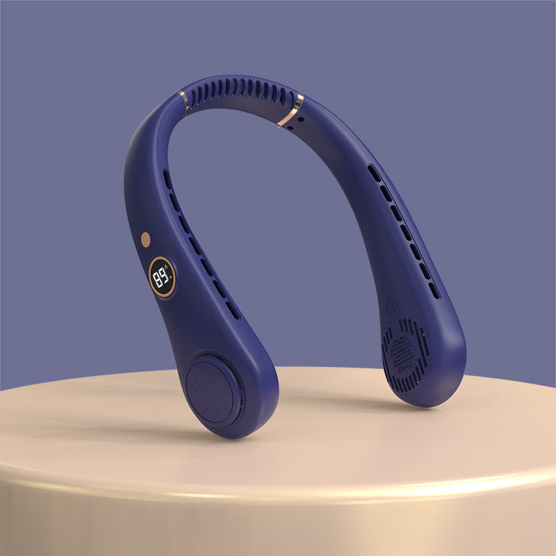 Women's Portable Neck Fan with Temperature Display Kalsten