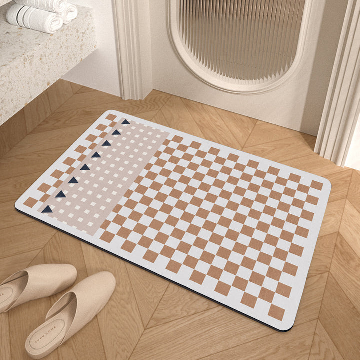 Geometric Pattern Soft Memory Foam Bath Mat Kalsten