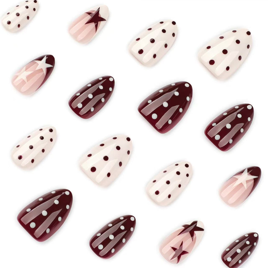 Artistic Star and Dot Press-On Nail Tips Kalsten