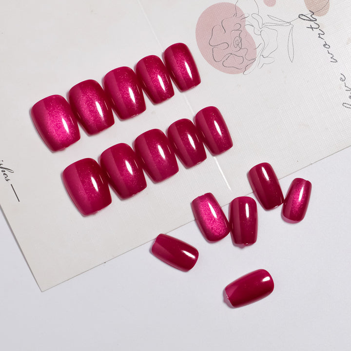 Glossy Short Press-On Nail Set with Radiant Finish Kalsten