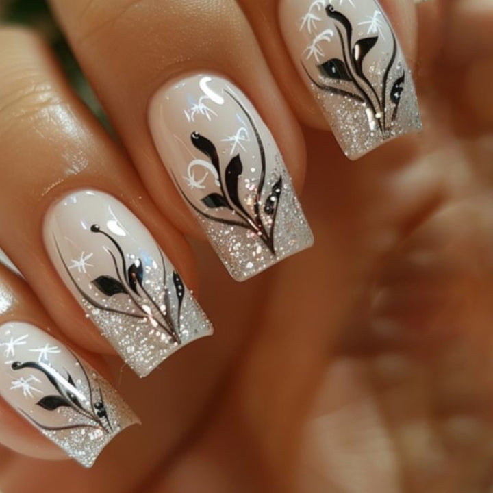 Artistic Glitter Ombre Nail Art Extensions Kalsten