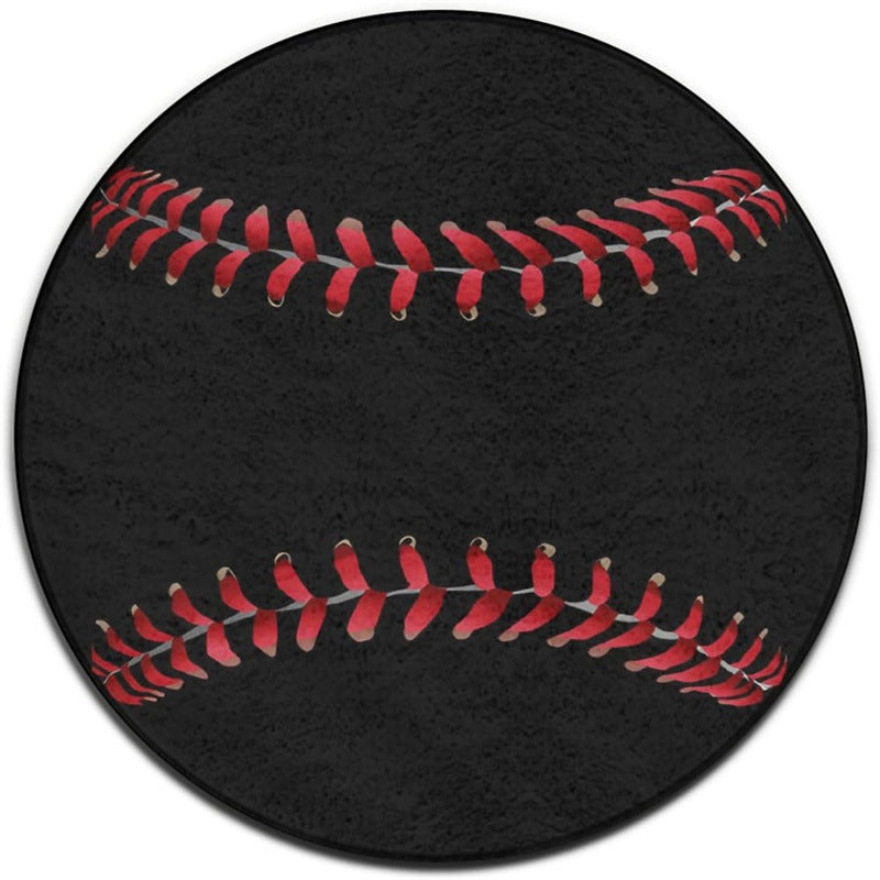 Baseball Round Area Mat