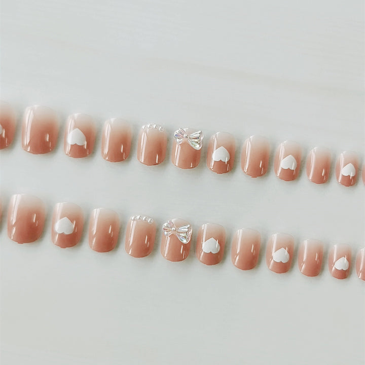 Heart-Inspired Floral Nail Art Set