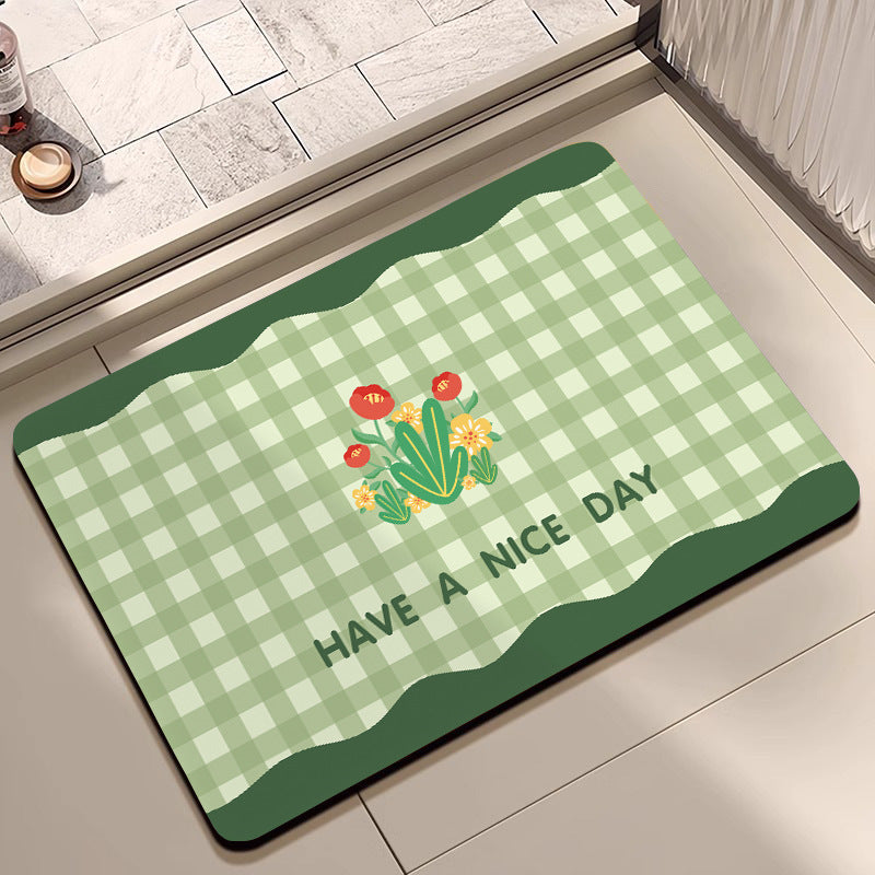 Cheerful Floral Design Indoor Area Mat Kalsten