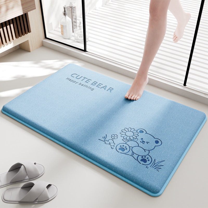 Cute Bear Design Bathroom Mat Kalsten