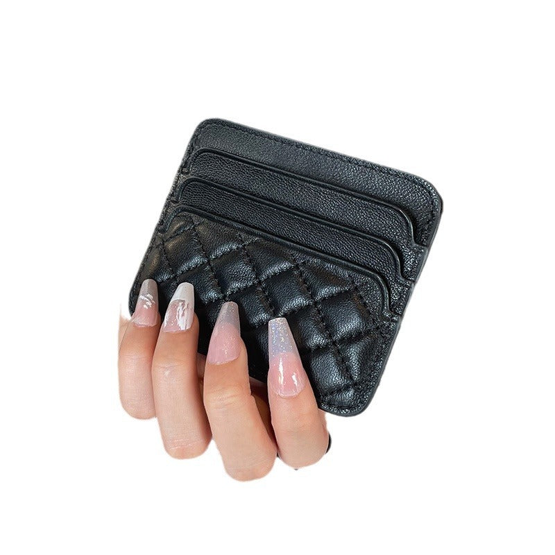 Quilted Leather Slim Card Holder Kalsten