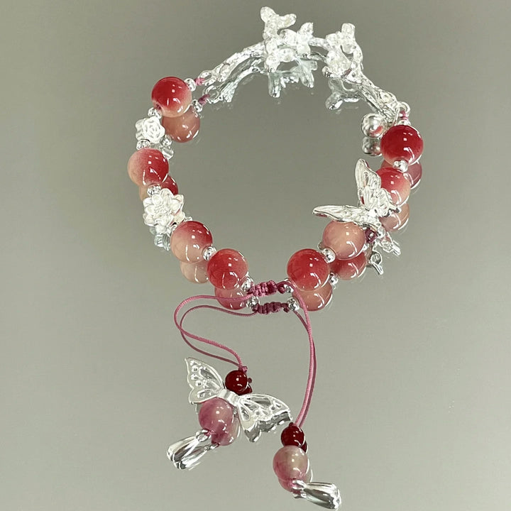 Handmade Floral Butterfly Charm Bracelet Kalsten