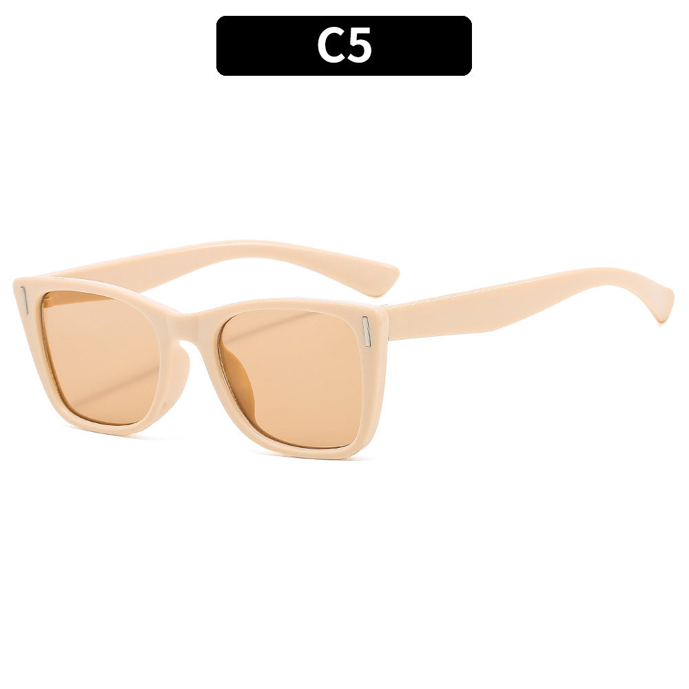 Retro-Inspired Angular Frame Sunglasses