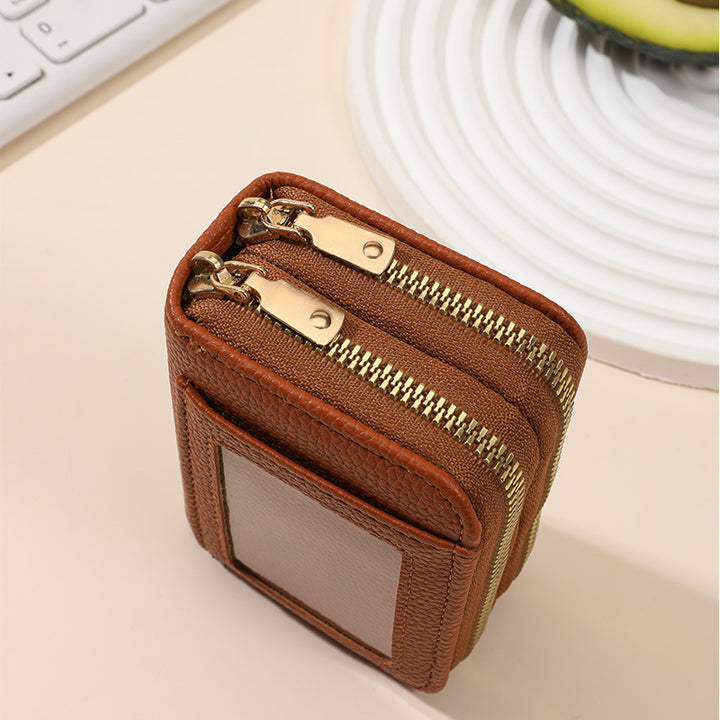 Leather Slim Zippered Coin Wallet Kalsten