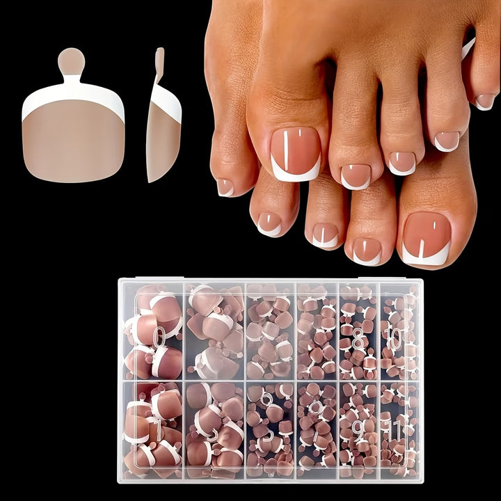 French Tip Nail Extensions Set Kalsten