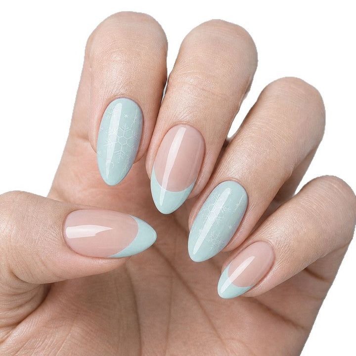 Artistic French Tip Acrylic Nail Enhancements Kalsten