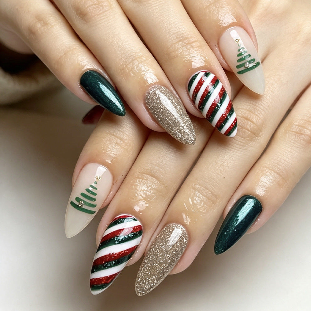 Festive Themed Press-On Nail Set Kalsten