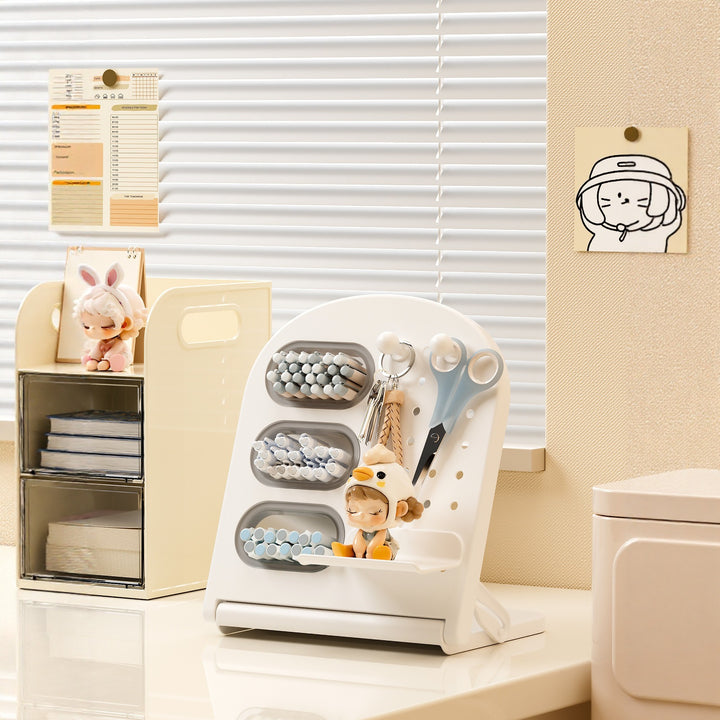 Multi-Functional Desktop Organizer with Adjustable Slots Kalsten