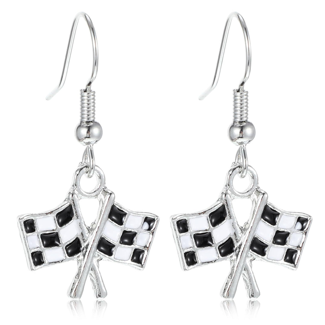 Modern Geometric Enamel Hoop Earrings Kalsten