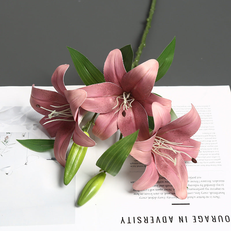 Lifelike Lily Stem Arrangement