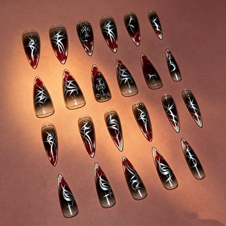 Artistic Gothic Press-On Nail Tips Kalsten