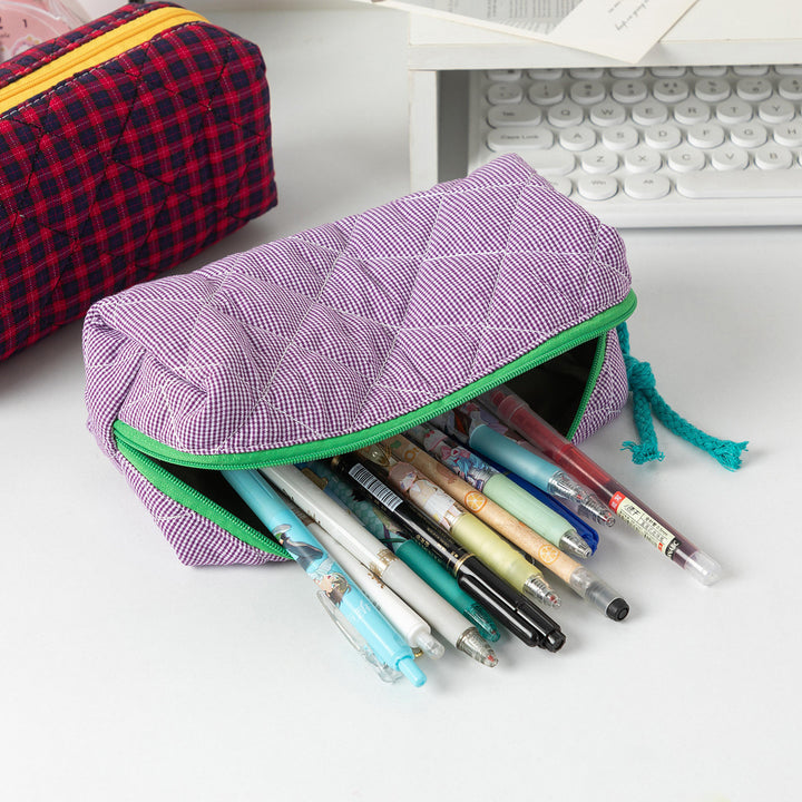Quilted Zippered Pencil Case Kalsten