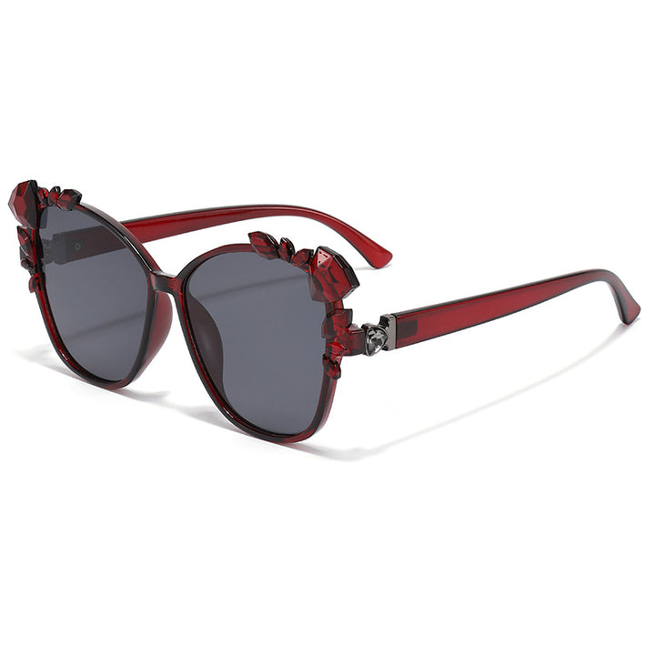 Glamorous Cat-Eye Sunglasses with Crystal Embellishments Kalsten