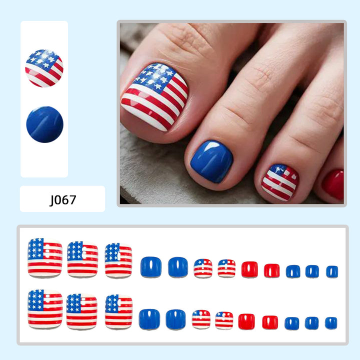 Nail art with patriotic motif Kalsten