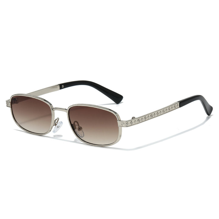 Stylish Rectangle Frame Sunglasses with Nose Pads Kalsten