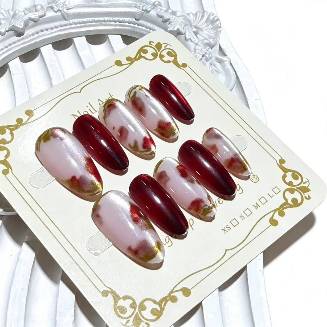 Premium Decorative Floral Press-On Nail Art Kalsten