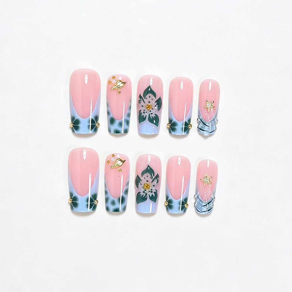 Artistic Long Acrylic Nail Extensions Kalsten