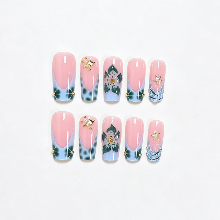 Artistic Long Acrylic Nail Extensions Kalsten