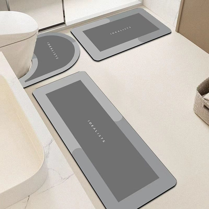 Modern Minimalist Bathroom Mat Set Kalsten