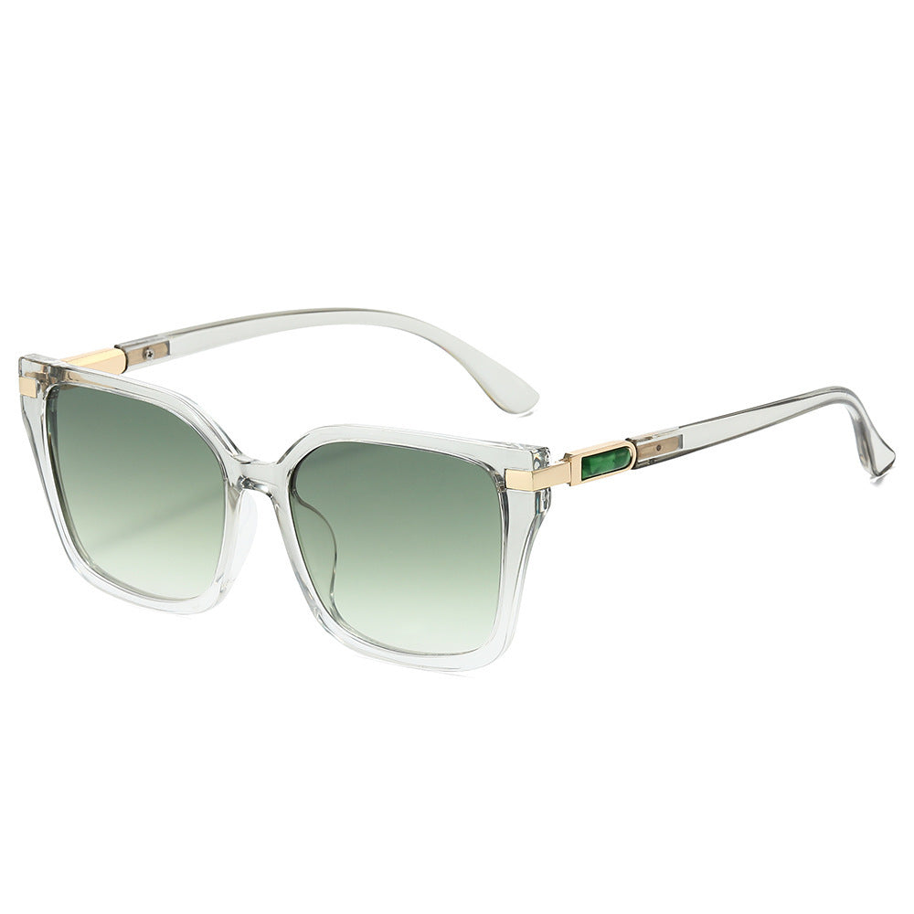 Oversized Square Frame Sunglasses with Gold Accents Kalsten