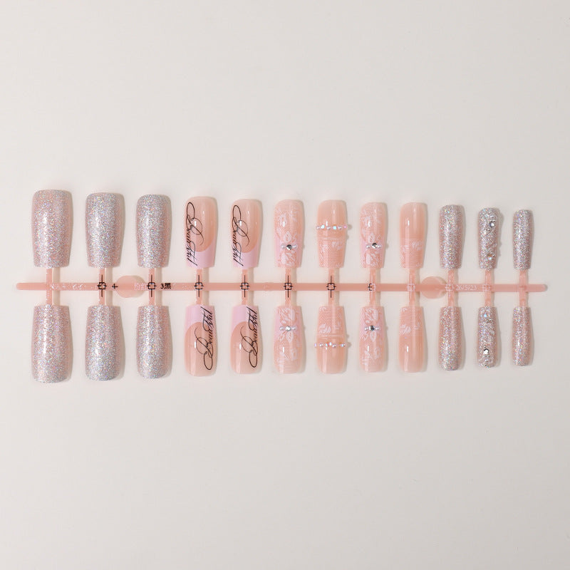 Shimmering Elegant Press-On Nail Tips Kalsten