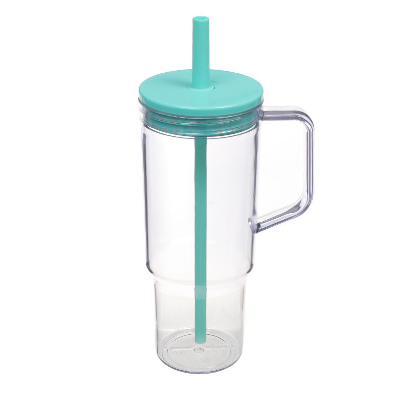 Unisex drinking cup with removable silicone straw and integrated carrying handle Kalsten