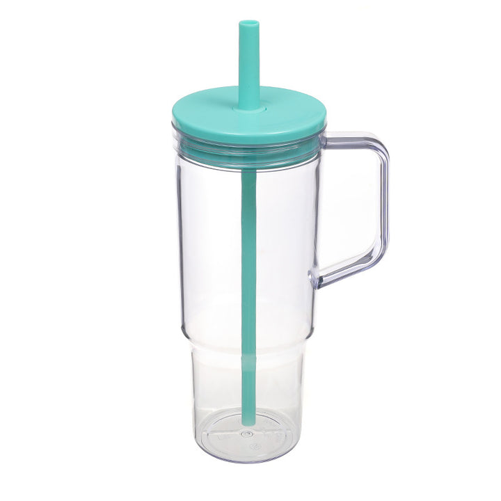 Unisex drinking cup with removable silicone straw and integrated carrying handle Kalsten