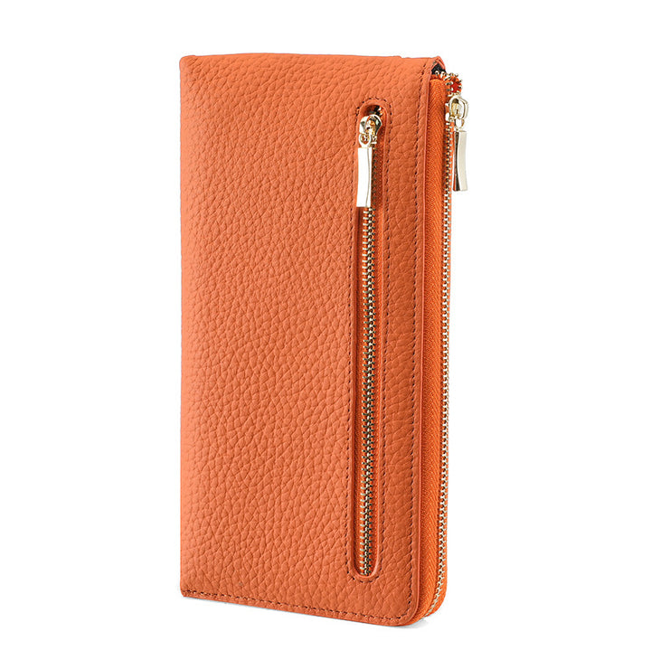 Premium Leather Zip Around Wallet