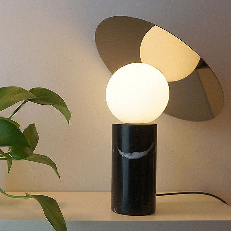 Modern Minimalist Table Lamp with Reflective Shade