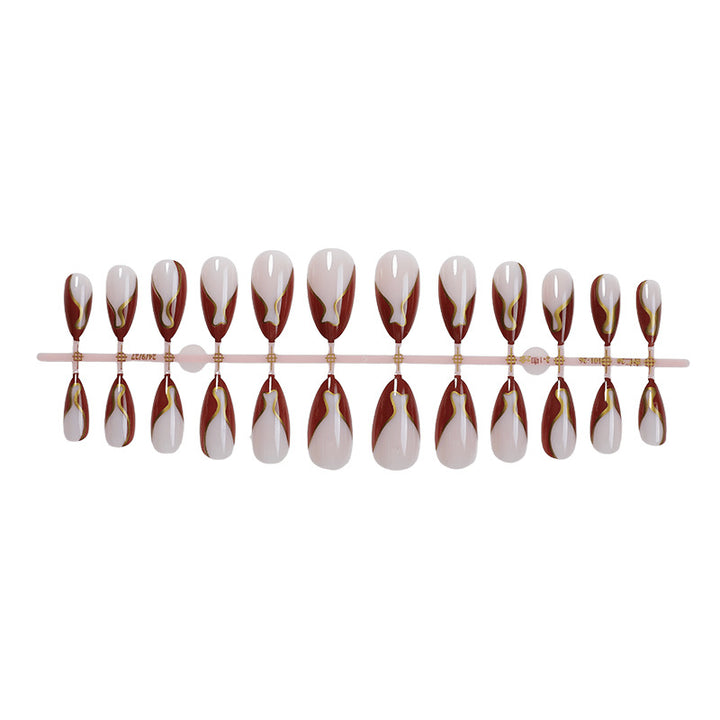 Artistic Nail Art Set with Elegant Swirl Design kalsten