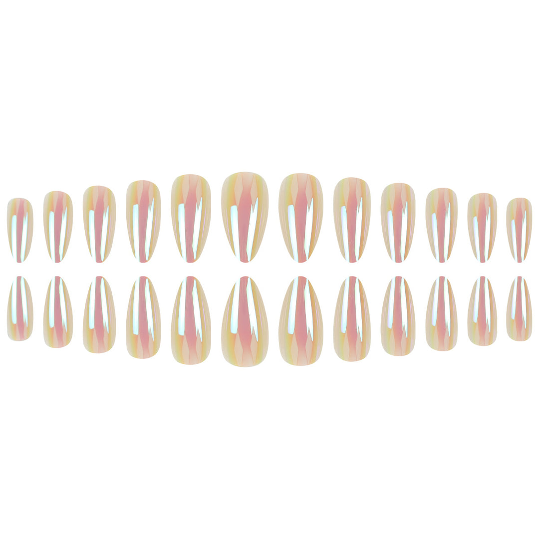 Iridescent Almond Shape Press-On Nails Kalsten