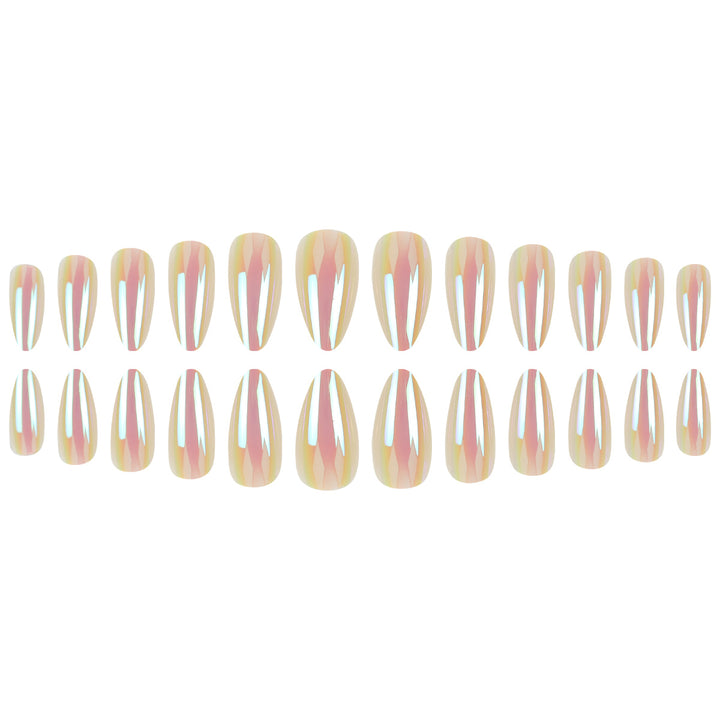 Iridescent Almond Shape Press-On Nails Kalsten